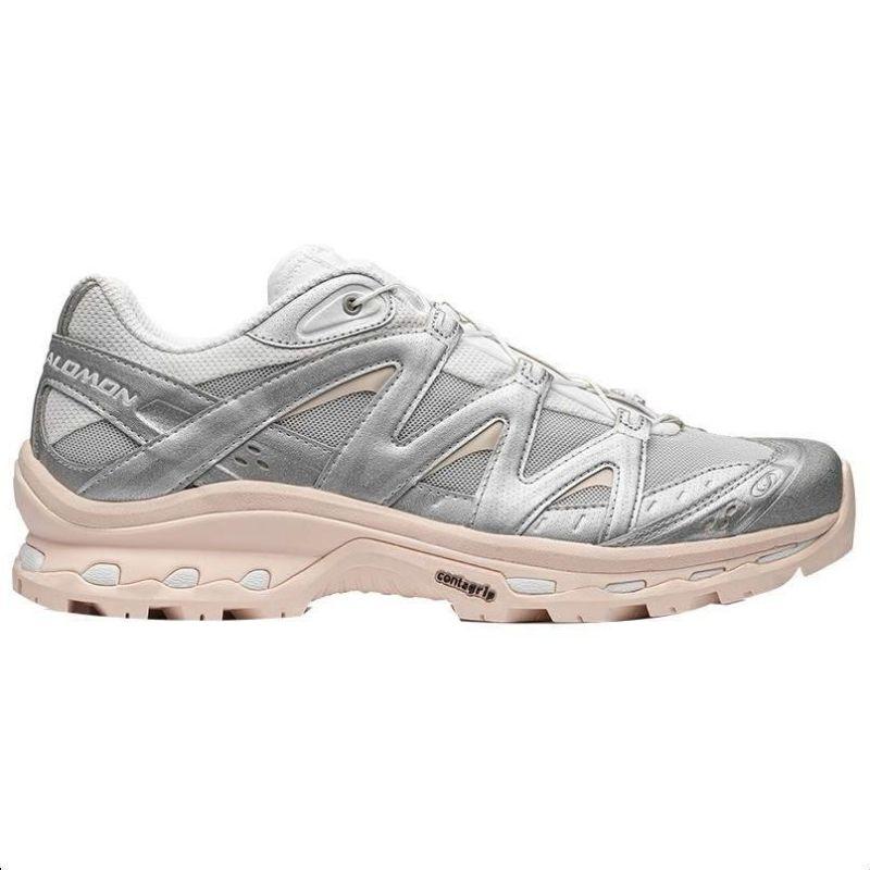 SALOMON XT Quest Амортизация Нескользящая Покрытие Поддержка Низкий верх Обувь для улицы Унисекс Серо-белые Розовые Кроссовки 475420
