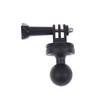 Universal 1" Aluminum Ball Mount Head Adapter With 1/4" Threaded For Double Socket Arm For Action Camera Support Stand