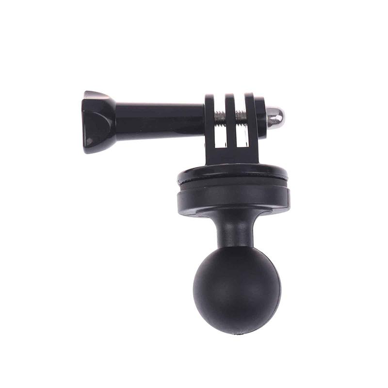 Universal 1" Aluminum Ball Mount Head Adapter With 1/4" Threaded For Double Socket Arm For Action Camera Support Stand