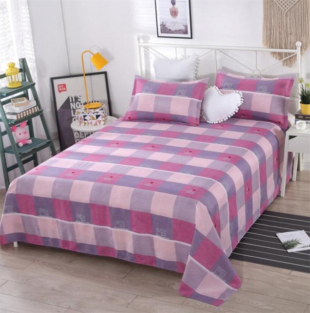 Простыня, домашний текстиль, современные плоские простыни из полиэстера и хлопка, постельное белье, покрывало размера «queen-size» (Наволочка Нужен заказ)