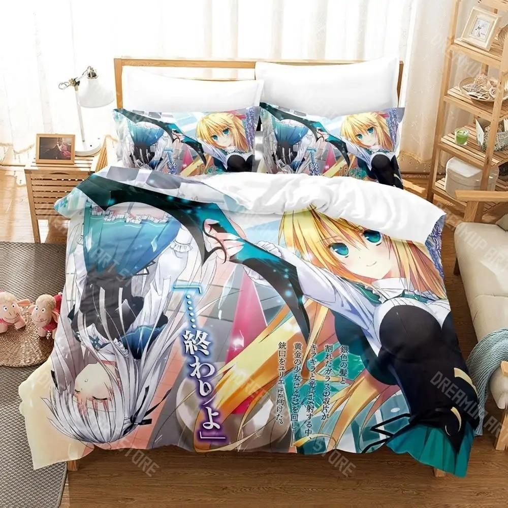 3D Печатный Комплект Постельного Белья Absolute Duo Аниме для Мальчиков Девочек Пододеяльник Наволочка Размеры Twin Queen King Full Single Double