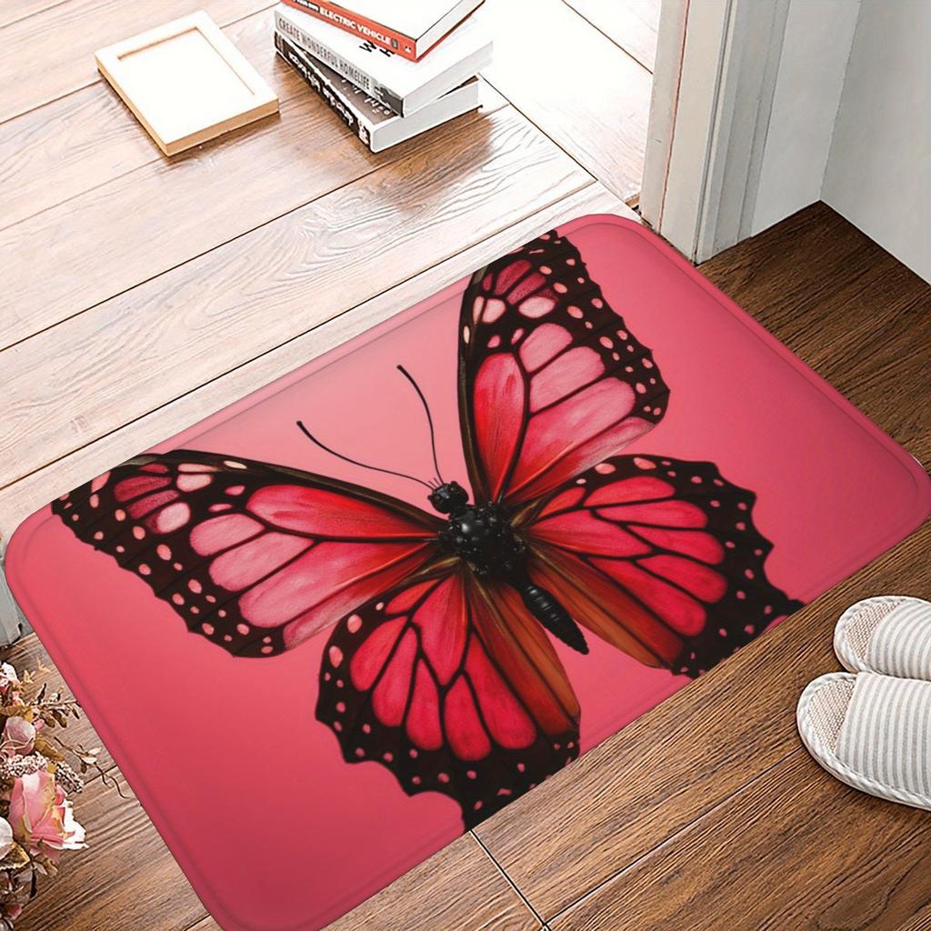 1PC Vintage Motorcycle Rider Kitchen Rug Non-Slip Door Mat Pop design Bathroom Rug Bath Mat Carpet for Home Sink Laundry Decor