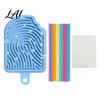 Portable Fidget Toys Silicone Sensory Activity Rainbow Ice Tree Board Christmas Stick French Fries Educational Board with Strings Silent Toy