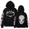 Jujutsu Kaisen Anime Hooded Gojo Satoru Printed Men Hoodies Comfortable Unisex Oversized Sweatshirt Harajuku Streetwear