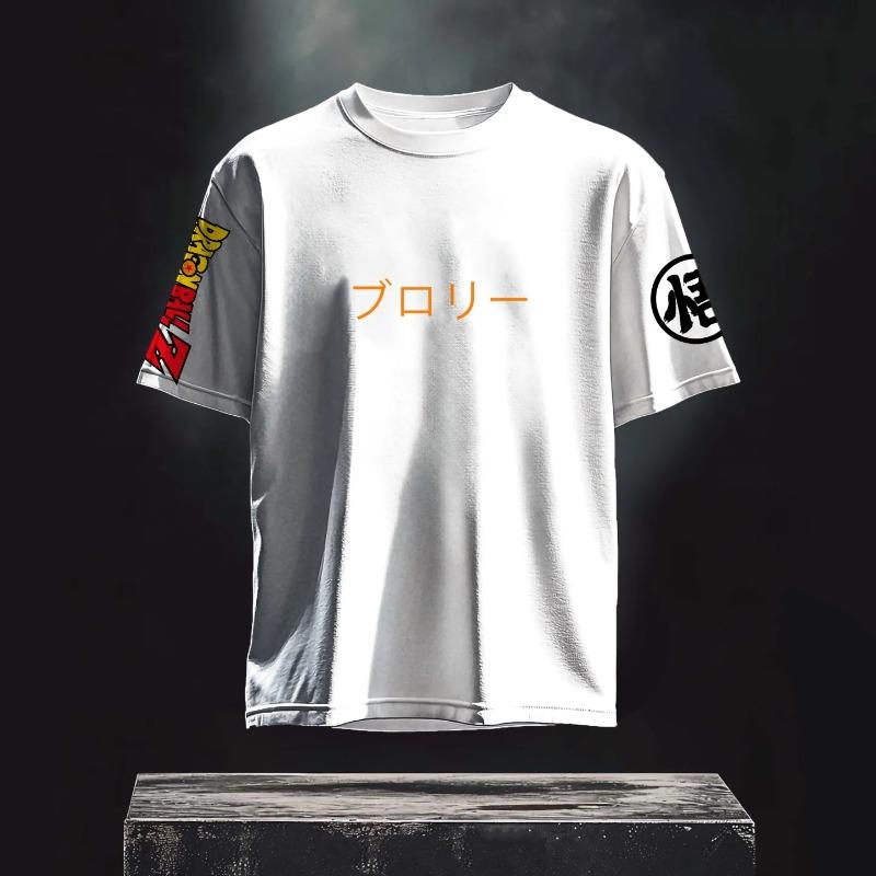 Мужская футболка с коротким рукавом с графическим принтом аниме Dragon Ball, красная, вдохновленная персонажем, уличная, летняя повседневная одежда на 2025 год, в тренде