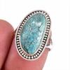 Natural Tibetan Turquoise Gemstone 925 Solid Sterling Silver Gift Ring S.6 g3K59