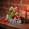 Christmas Tree Hanging Ornaments Green Elf Ornament, Flat Acrylic Pendant Festive Ornament for Home Car Mirror Backpack, Holiday Decorations