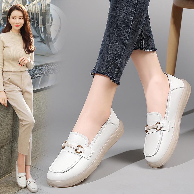 Женские мокасины, лоферы, кожаные туфли для вождения, мягкие туфли на плоской подошве, повседневные туфли без застежек для ходьбы, минималистичные туфли для беременных