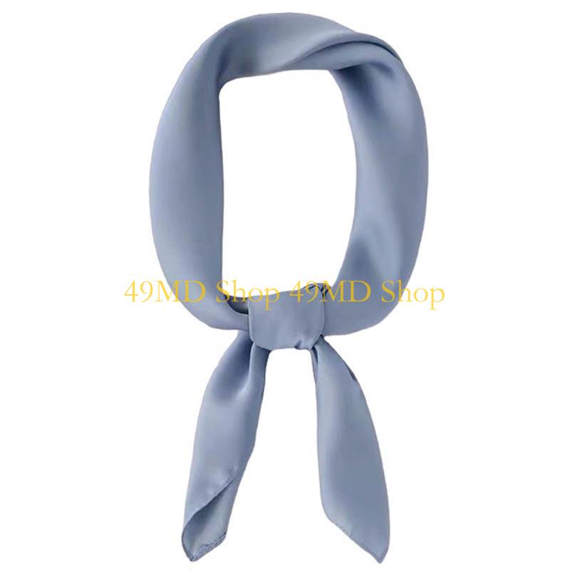 49MD Fashionable Faux Silk Scarf Lustrous Handkerchief for Formal Leisure Activity Color Bandana for Various Occasion