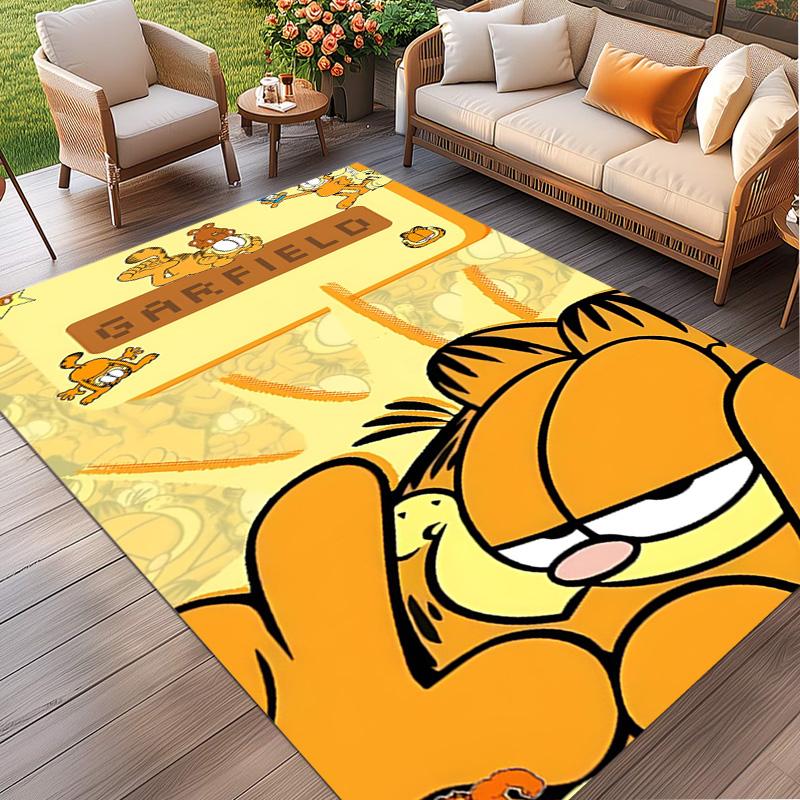 Garfield Print Rug, Washable Floor Carpet, For Entryway Dorm Laundry Room Office Study, Home Decor Birthday Christmas Gift