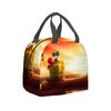 Spongebob Squarepants Lunch Bag Cartoon Animation Student Insulation Lunch Box, Picnic Bag Portable Storage Bag Full Printing