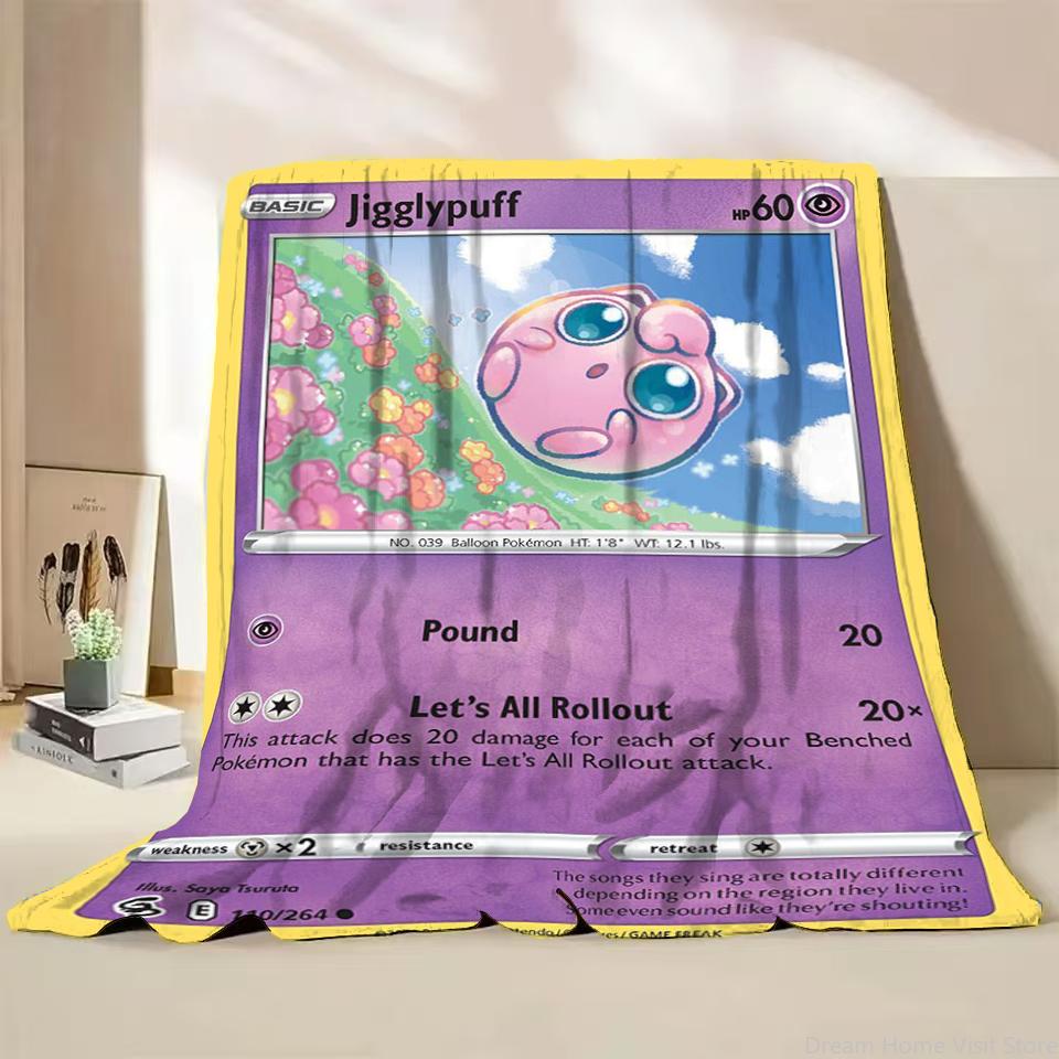 Фланелевое одеяло с персонажами мультфильмов Pokémon для спальни, кровати, дивана, для обеденного перерыва, пикника, путешествий. Мягкие детские подарки