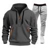 Mens Tracksuit Set Hooded Sweatshirt Jogger Pants Winter Sportswear