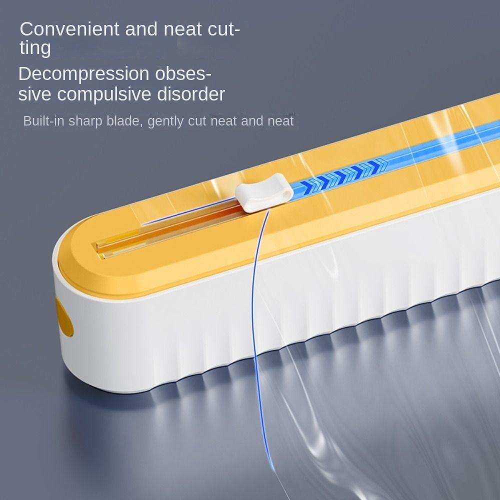 Wall Mounted Cling Film Cutter Box Suction Cup Baking Paper Cutter Household