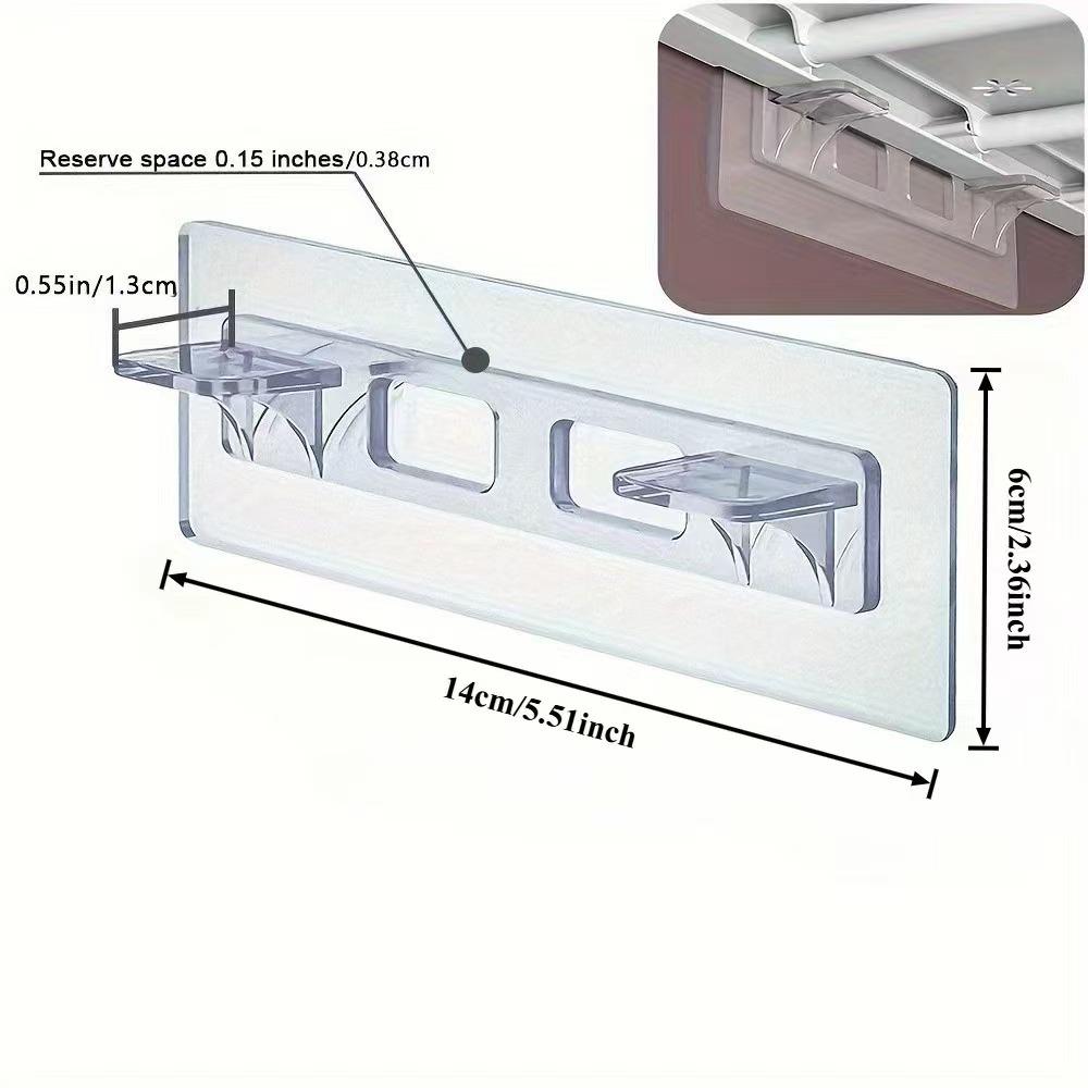 Прочный многофункциональный акриловый крючок без сверления с пряжкой для безопасности детей и самоклеящимся держателем для хранения