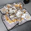 Three-dimensional Letter Printing New Small Square Scarf Accessories Silk Scarf Career Dress Neckerchief Versatile Silk Scarf