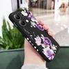 Красивый чехол для телефона с пионами для Xiaomi Redmi Note 14 13 12 12S 11 11S 10 10S 9 9S Pro Plus 4G 5G Жидкий силиконовый чехол