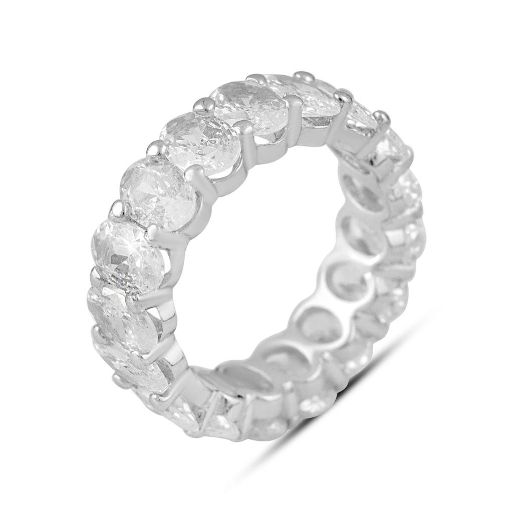 Серебряное кольцо с фианитами (2126096) 5.3 гр. 925 пробы