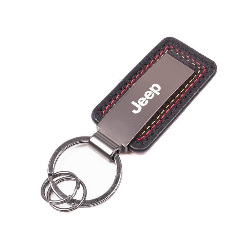 Cup Holders Car Emblem Keychain Suede Key Ring Gift Accessories For Jeep Wrangler JL JK Renegade Grand Compass Gladiator Cheroke