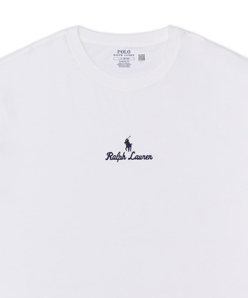 POLO RALPH LAUREN Классический крой Хлопковая футболка с логотипом - Белая