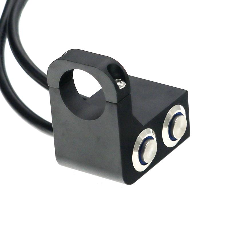 LMoDri, алюминиевый сплав, переключатель фар на руль мотоцикла, универсальный водонепроницаемый переключатель, 12 В, противотуманный прожектор, крепление на зеркало