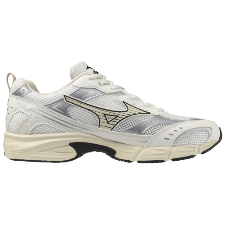 Mizuno Mxr Удобные Нескользящие Износостойкие Низкие Повседневные Кроссовки для Бега Мужские кроссовки Серебристо-Белые Бежевые D1GA245104