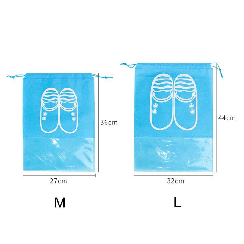Портативная дорожная сумка для обуви, водонепроницаемая сумка для обуви для спортзала, путешествий, компактная пыленепроницаемая сумка для хранения с веревкой, нетканый мешок для обуви