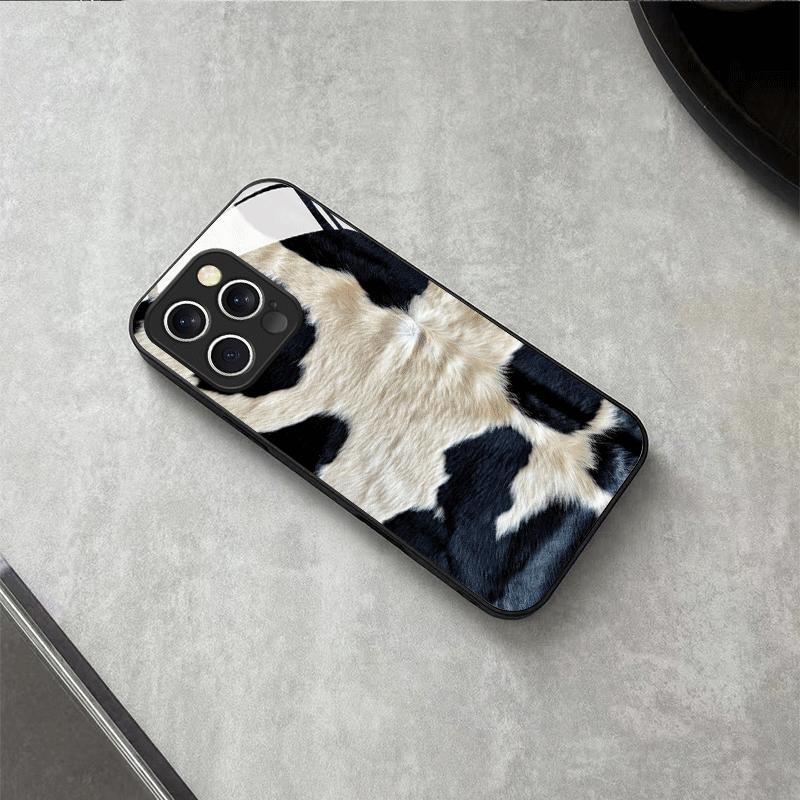 Креативный чехол для телефона с текстурой коровы, новый, подходит для iPhone 17 16 15 14 13 12 11 Pro/Max/Plus, противоударный и защищающий от падений