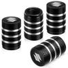 Sondsilen Air Valve Caps for Cars, Motorcycles, Tire Valve Caps, Set of 4, Black,