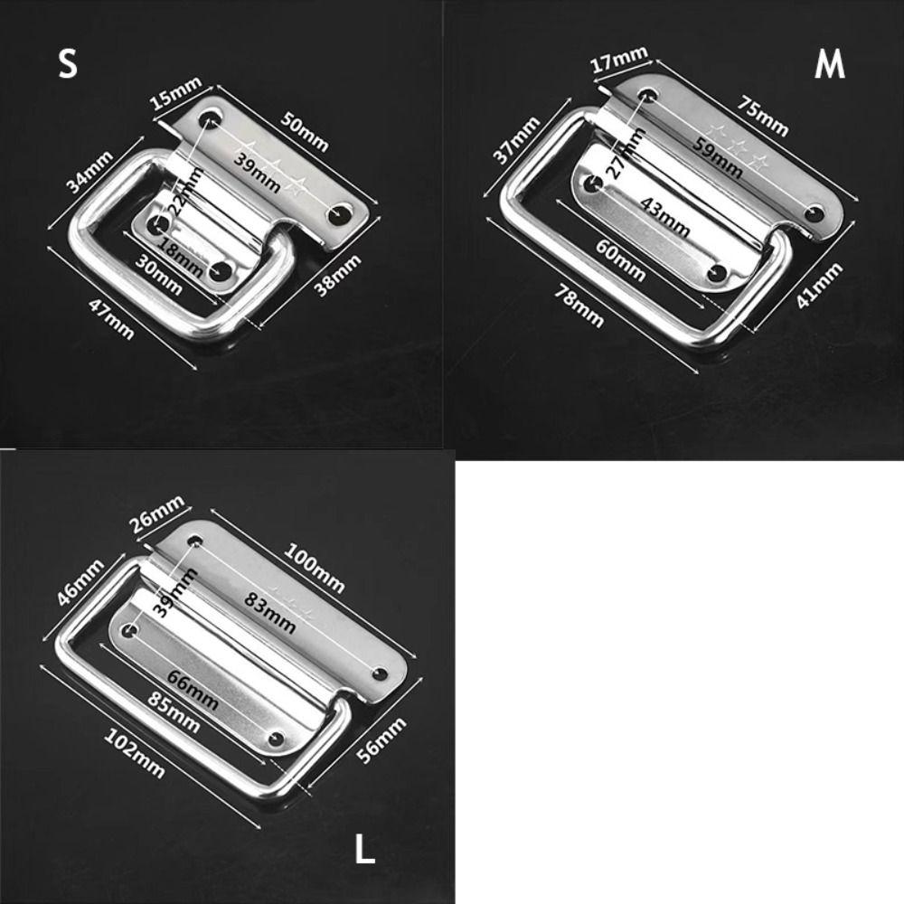 Складная ручка ящика шкафа, серебряная ручка деревянной коробки, прочная простая дверная ручка