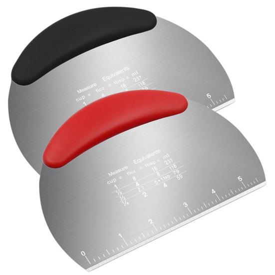 Скребок Панель Прочный Многоцелевой Резак для теста со шкалой Антипригарный Нержавеющая сталь Скребок для теста Резак для теста для пиццы