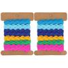 2Pcs Color Zigzag Ribbon DIY Hand Made Material Cloth Hair Accessories Sewing Decoration 8mm(1 )