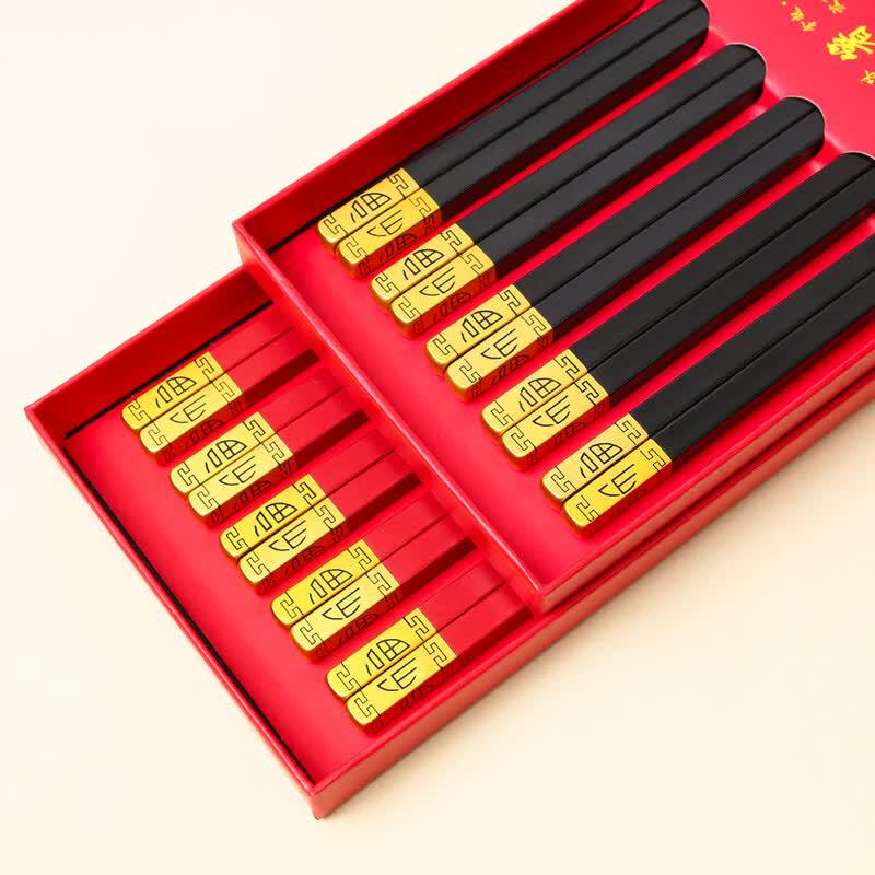 Праздничные палочки для еды Alishan из сплава Fu и ПЭТ, 10 пар