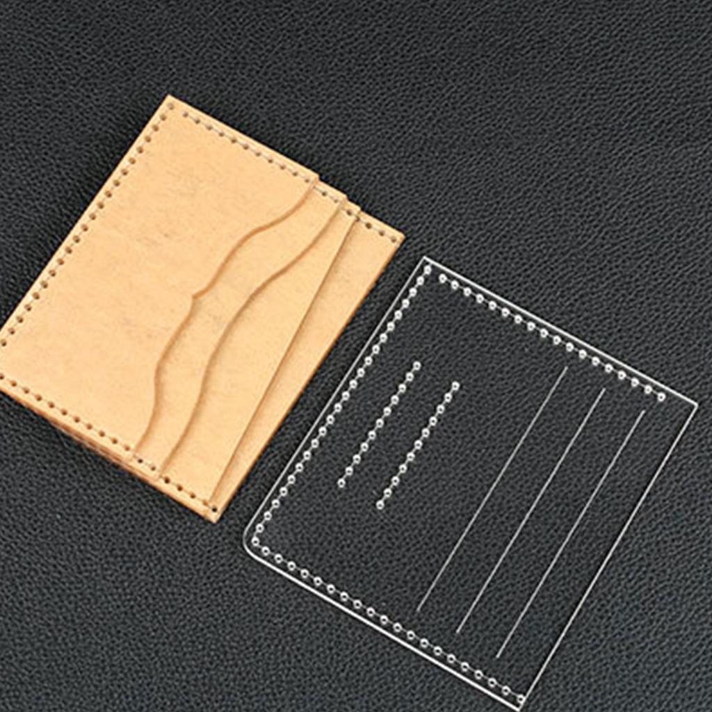 Transparent Acrylic Templates Wallet Pattern Acrylic Stencils Keychains Pattern Acrylic Templates for Leather Crafts