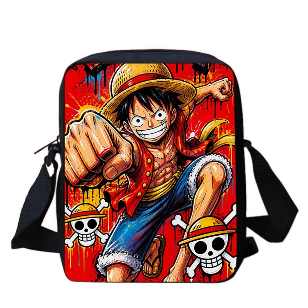 Мультяшная мини-сумка через плечо One Piece, легкая и прочная сумка-мессенджер, рождественские подарки для детей, повседневное использование, для путешествий