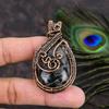 Black Rutile Handmade Copper Wire Wrap Jewelry Pendant 2.44 C8i68