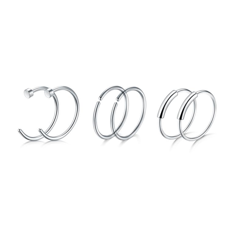 5/6/21 шт 20 г носовые гвоздики из нержавеющей стали ноздри гвоздики винты носовое кольцо пирсинг серебряные золотые сердечки носовые гвоздики