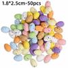 50/100Pcs Speckled Foam Easter Eggs Colorful Painted Bird Eggs  Easter Party Decorations