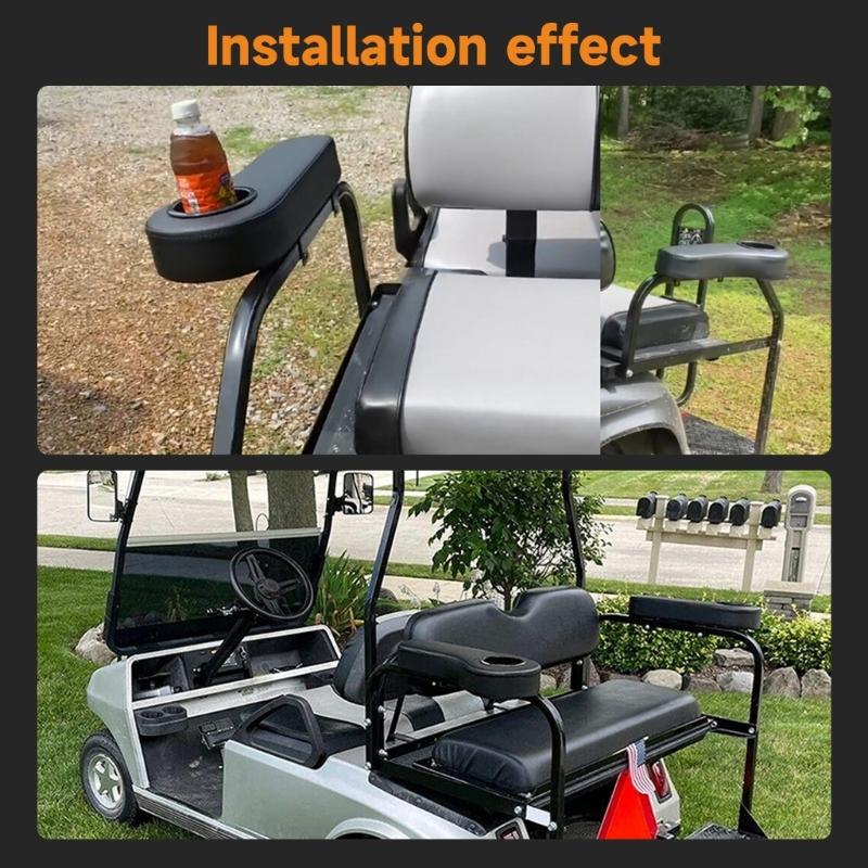 Rear Arm Rest Cup Holder for Club Car Back Armrest Drink Stand Modified Accessory Repair Parts Black