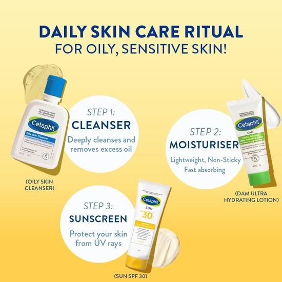 Cetaphil Combination Skin Sun Spf 30 Sunscreen, Very High Protection Light Gel, Water Resistant, 100 Ml, Pack Of 1