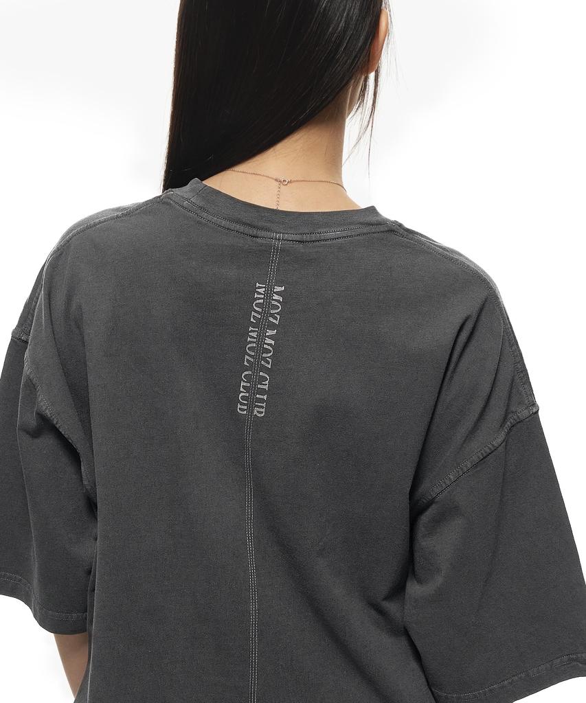 MOZMOZ [Set] Graphic Pigment Oversized Short Sleeve T-Shirt Part02