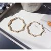 Новое поступление, модные классические металлические круглые женские серьги-кольца, индивидуальные простые круглые жемчужные серьги