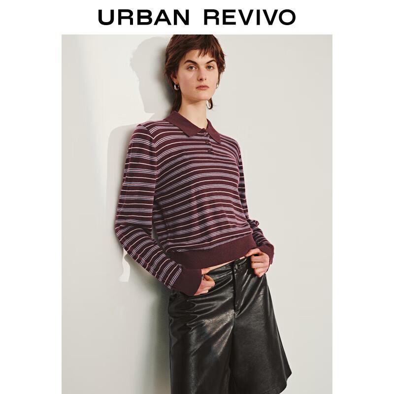 UR Women's Retro Striped Long Sleeve Knit Cardigan