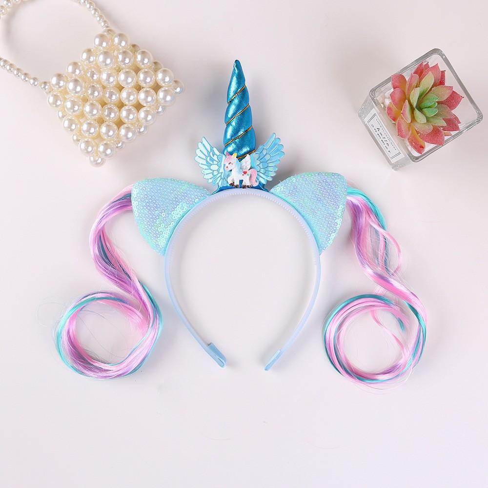 Cross-border foreign trade Halloween carnival headgear children's performance props hair accessories unicorn headband princess party headband