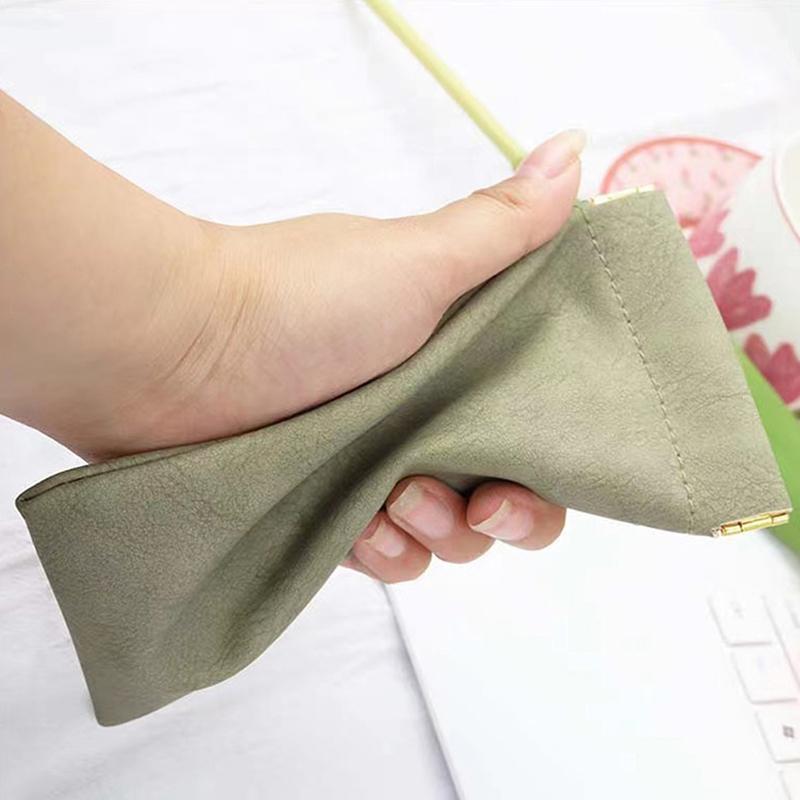 Мягкая кожаная сумка для очков из искусственной кожи, водонепроницаемая сумка для хранения наушников и кабеля для передачи данных