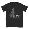 Disney Darth Vader Walking Pet AT-AT T-Shirts for Men Star War Hipster Cotton Tees Short Sleeve T Shirts Original Clothing