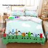 3PCS Battle for Dream Island Print Duvet Cover All Sizes for Fans Bedroom BFDI W.O.A.H. Bunch Bedding Set