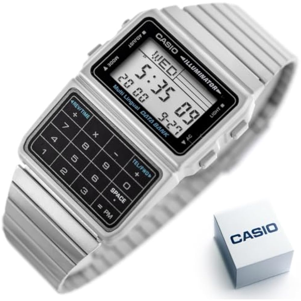 Casio CASIO DATA BANK DATA BANK Унисекс часы DBC-611-1DF Серебристый Зарубежная модель [Часы] Реимпортировано