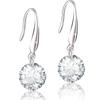 Shandtsuki Zirconia Earrings Dangling Earrings Ladies Earrings Cubic Zirconia Drop Earrings Simple Offense Piercing Business Earrings Allergy Friendly
