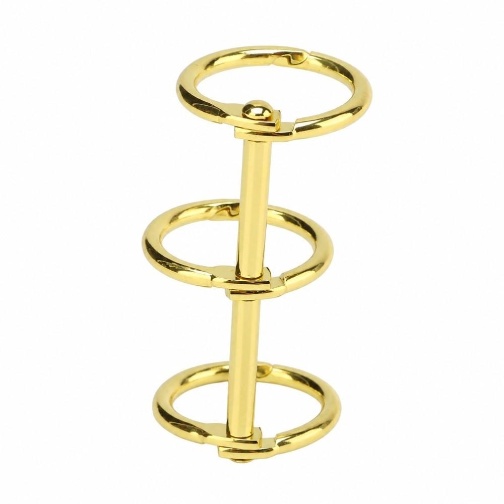 12 pcs Circular 3 Hole Binding Ring Metal Metal Book Ring 3 Ring Binder Loop Office Stationery